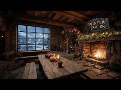 Winter Cabin ❄️ Relaxing Celtic Music by the Fire – Peaceful Medieval Instrumental Mix