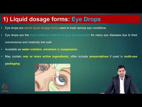 Week 08: Lecture 37: Conventional Ocular Drug Delivery Systems