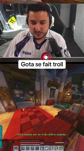 Gotaga se fait troll par kamel #gotaga #twitch #live #pokemon #minecraft