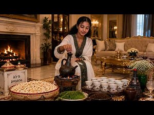 Ethiopian Coffee Ceremony at Home(የኢትዮጵያ ባህላዊ የቡና ስነስርዓት በውብ ቤት ውስጥ)