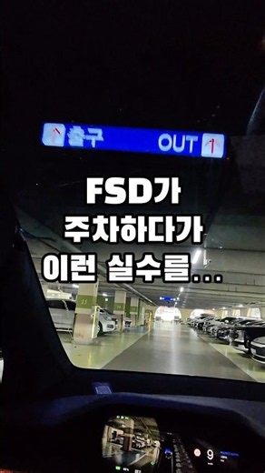 FSD가 주차하다가 이런 실수를…