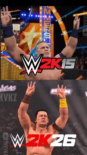 WWE 2K26 vs WWE 2K15 John Cena Victory Motion 🔥
