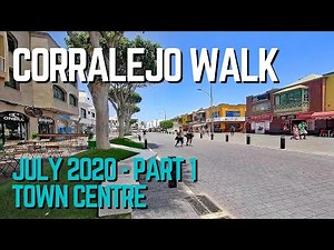 Corralejo Walk July 2020 Part 1 - Town centre shops, bars and restaurants