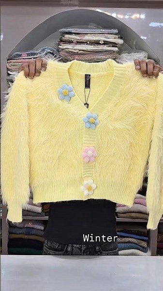 Women’s Hair Wool Winter Cardigan | Korean Style Warm Sweater | Trendy Winter Wear for Women