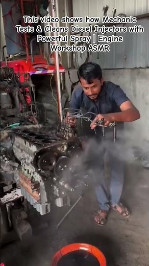 Diesel Injectors cleaning #mechanic #dieselengine #fuelinjectors #mechaniclife #garagefail