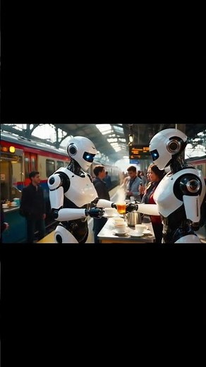Robots in railway station