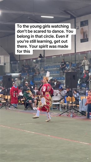 I’ve been dancing at powwows my whole life and I still get nervous. Dancing isn’t easy. It takes courage just to step into that circle. It helps to have family and friends around you. When you walk off the floor, even a few kind words can lift you up. Record yourself, see what you like, what you want to add, and how you want to grow. Dance your way. Make up your own moves. Create your own style. You’ll start to have favorite songs, favorite drum groups, and moments that stay with you forever. An