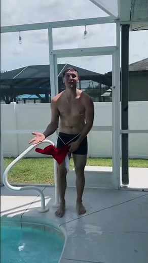 Dissolving Swim Trunks Prank On Boyfriend! 🤣 #shorts