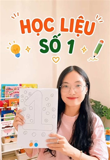 Tiếp nối series làm học liệu. Hôm nay cùng mình làm học liệu nhận biết số 1 nha #xuanmebim #tulamhoclieutainha #hoclieu