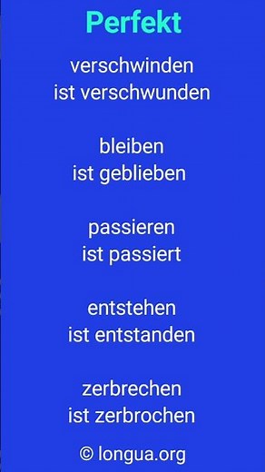 Learn German, German grammar, perfect, hat ist, German grammar, exercises #perfect