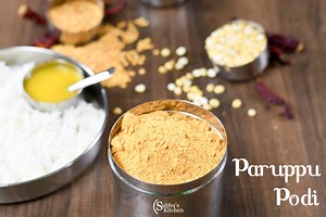 Paruppu Podi | Ambika Appalam Paruppu Podi Recipe | Garlic Paruppu Podi - Subbus Kitchen
