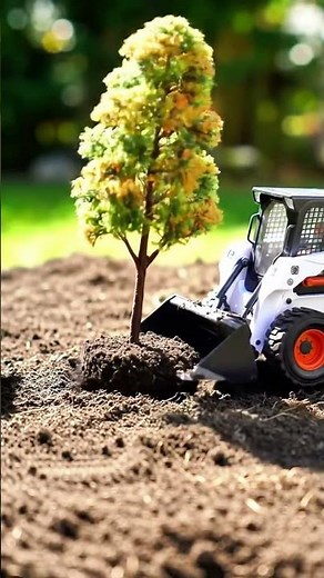 RC Excavator & Skid Steer Digging Fun! 🌳 Miniature Construction Site