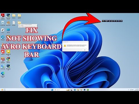 How to solve: The Avro keyboard is already running on this system on Windows 11