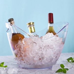 [Hot Item] Custom Logo Wine Beer Bucket Bottle Drink Cooler 5L Plastic Double Ice Bucket