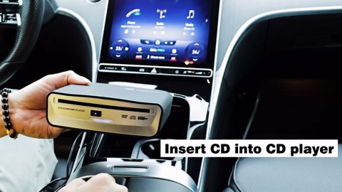 CD Player for Car with USB & AUX Ports, Upgraded Portable External CD DVD Player for Car Laptop Desktop TV Mac Computer, with Extra USB Extension Cable