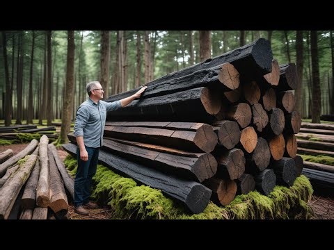 Use A Tree Trunk Readily Available In Your Garden To Make An Octagonal Table That Fits Your Patio!