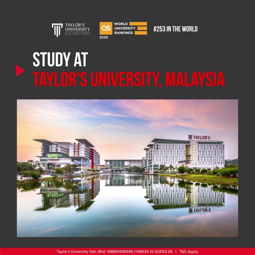 Imagine collaborating with experts, working in inspiring spaces, and accessing exclusive resources—all tailored for your success. Schedule an online consultation with our education counsellors today to find out more about our supportive community within Taylor'sphere™. With our in-demand February 2026 intake coming up, there’s never been a better time to start. | Taylor's University