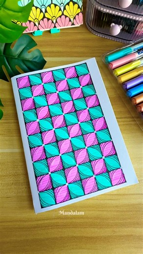 Easy zen doodle drawing tutorial #art #zentangle #satisfying