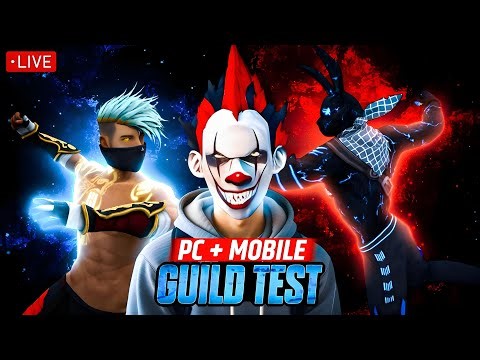 Free Fire Live Guild Testing 🪅|| 1v2 Guild Test live 💯 FF LIVE GUILD TEST || GUILD TEST LIVE || FF