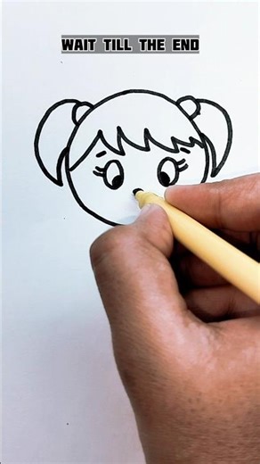 Draw a Cute Cartoon Girl 👧 in 30 Seconds!