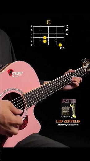 Led Zeppelin - Stairway To Heaven Guitar Chords Lesson #strumly #guitarcover #guitartutorial