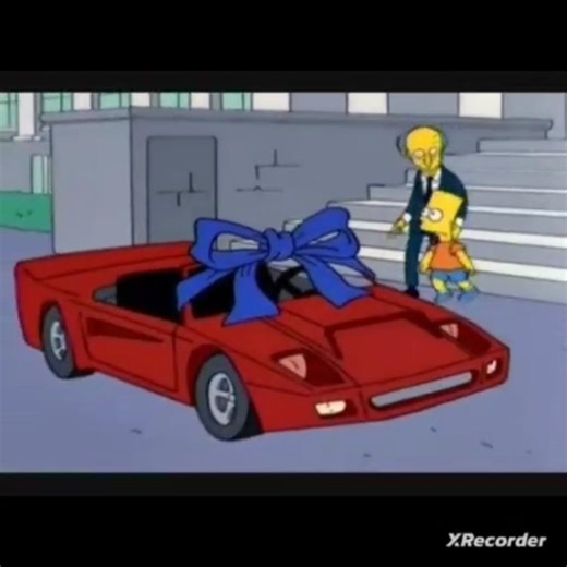 Bart drives a Ferrari F40 #thesimpsons #bartsimpson #ferrari #shorts