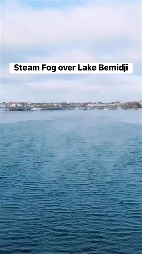 That magical moment when cold air meets warm water on Lake Bemidji! ❄️🧊 #visitbemidji #onlyinmn #greatmoments #winter | Visit Bemidji