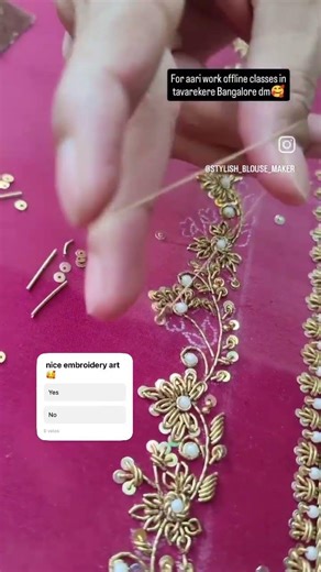nice embroidery art border 💫￼