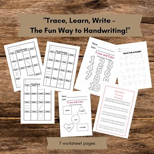 Preschool Tracing Worksheets: Alphabet, Numbers, Shapes (PDF) Line Tracing - Etsy Canada