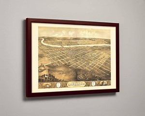 Old Map of Lawrence, Kansas, USA } museum Quality Print - Etsy Australia