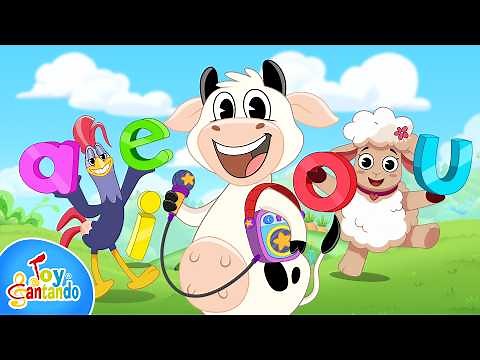 Animal Laughter | 🐮 Vowel Song with Lola the Cow | Toy Cantando