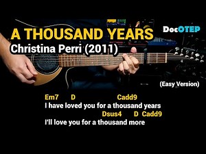 A Thousand Years - Christina Perri (2011) - Easy Guitar Chords Tutorial with Lyrics