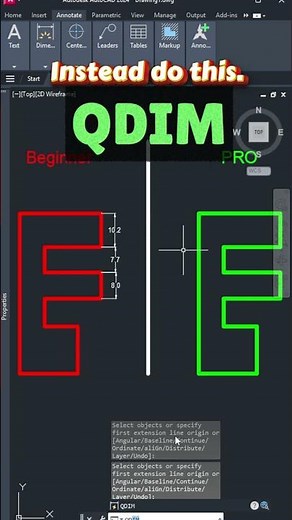 “Este Truco de AutoCAD Te Ahorra HORAS Usa QDIM #shorts #tutorial #autocad #autodesk#cad #autocad2d