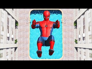 GTA 5 Spider-Man Falling Off Highest Buildings (Spiderman Jumps & Ragdolls) #3