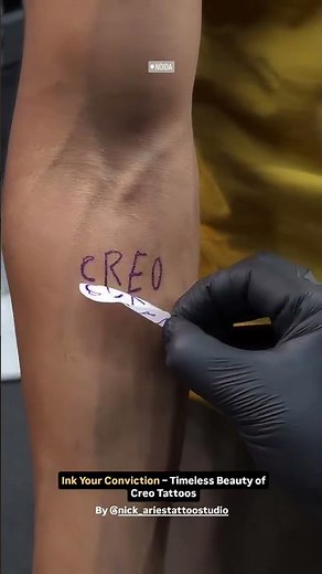 Creo Script Tattoo | Minimalist Custom Script Tattoo Design