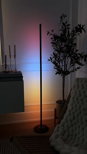 41K views · 12 reactions | This slim and minimalistic floor lamp is designed to modernize your home. Using RGBICW technology, you can create a gorgeous collage of colors to brighten up any indoor living space. | GOVEE | Facebook