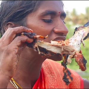 548K views · 2.5K reactions | BLACK GOAT AUTOMATIC FAN COOKING IN RIVER Charcole Goat BBQ || Village super cooking | Wirally Food - தமிழ் | Facebook