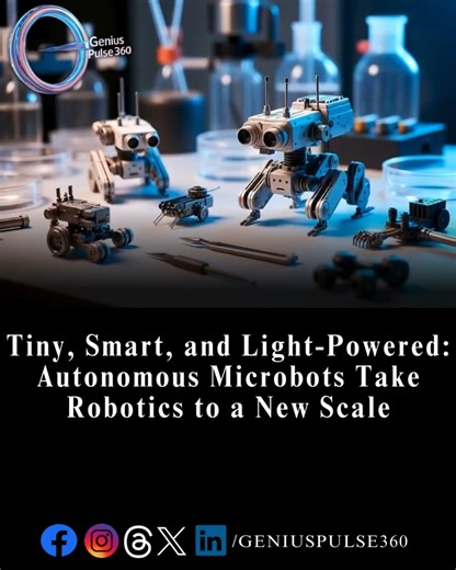 Genius Pulse 360 on Instagram: "Researchers at the University of Pennsylvania and the University of Michigan have unveiled the world’s smallest fully programmable autonomous robots — microscopic swimming machines that sense, process and perform tasks independently at sizes smaller than many microorganisms. These light-powered microbots can navigate complex patterns, detect temperature changes, and be individually programmed, opening exciting possibilities in medicine, micro-manufacturing and mic