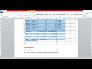 Introduction to Spreadsheet - Lesson 1