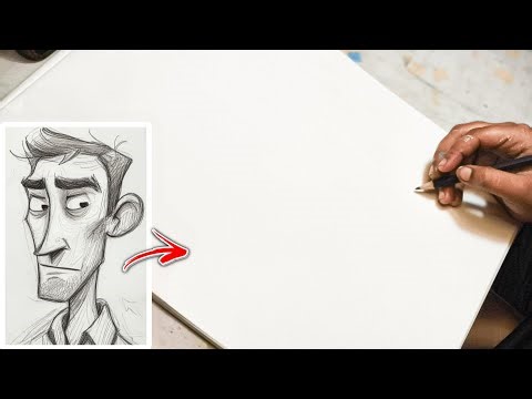 Man Sketch - Simple Cartoon Sketches, Pencil Sketch Portrait, Drawing Tutorial