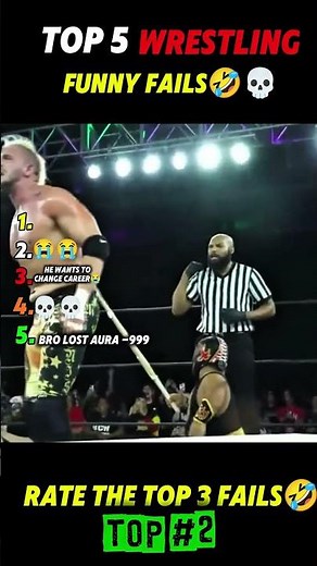 Top 5 Funniest Wrestling Fails Ever 🤣 #epicfails