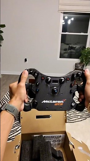 Unboxing the McLaren GT3 Fanatec Steering Wheel 🧡🏎️ #SimRacingDream