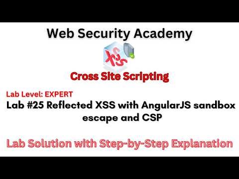 Reflected XSS with AngularJS sandbox escape and CSP (Lab #25)