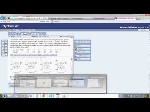 Section 10.2 - Correlation Coefficients using StatCrunch