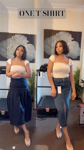 One T-Shirt, Two Hack Tops — Which Skirt Looks Better?