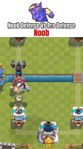 Noob vs Pro Hog Defense✅|#clashroyale #gaming