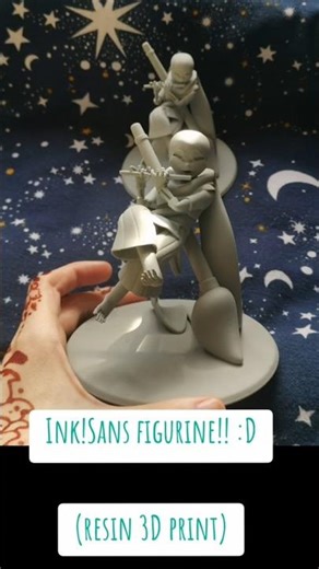 Ink!Sans figurine 3D print! #inksans #figurine #3dprinting #undertaleau #inktale