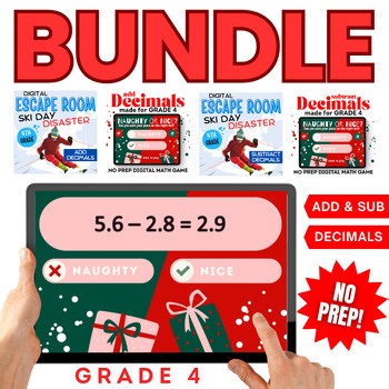 Adding and Subtracting Decimals Christmas Addition & Subtraction w/ Regrouping