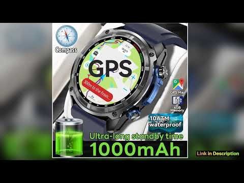 New Built in GPS Map Smart Watch Compass 1000mAh Battery 4GB Memory 10ATM Waterproof Bluetooth