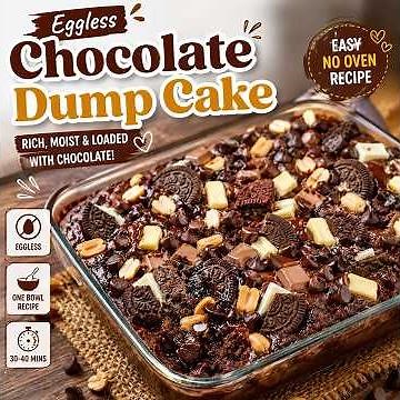 The Easiest Chocolate Dump Cake Ever! 🍫 No Oven, No Eggs, Super Moist #dessertrecipe